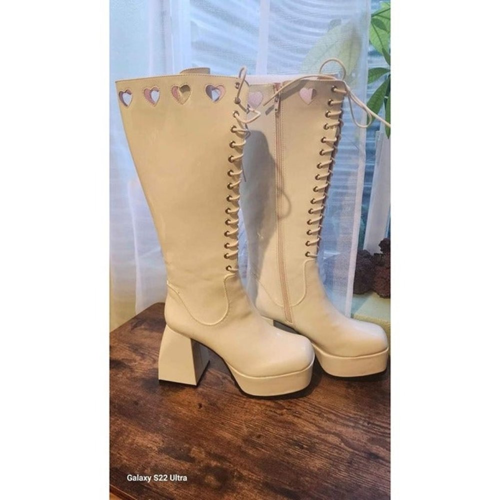Sugar Thrillz Dolls Kill Walk Over You Platform Boots SIZE 9